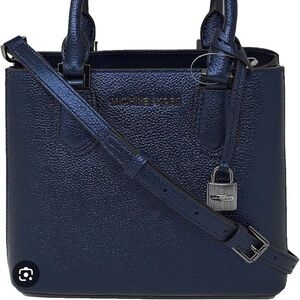 🔥 SALE! Michael Kors Adele Midnight Crossbody Bag with Adjustable Strap